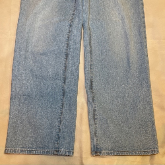 Madewell- The Perfect Vintage Wide-Leg Crop Jean Edmunds Wash Light Wash Size 26 - Picture 4 of 9